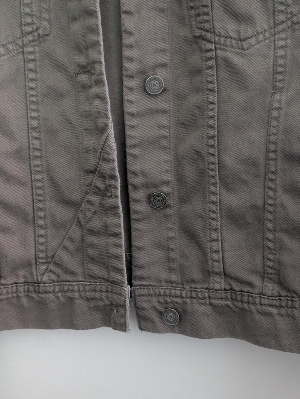 Upcycled Jean Jacket | Old Navy | Women's L | Bird & Wildflower Nature Art - Picture 5 of 12